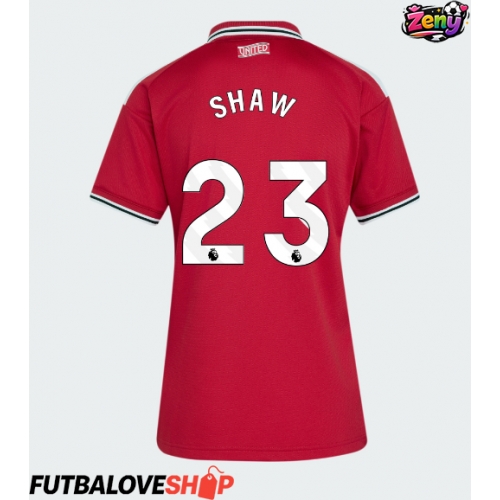 Dres Manchester United Luke Shaw #23 Domáci pre Ženy 2026-27 Krátky Rukáv